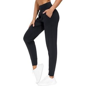 The Gym People TGP Black High Waisted Jogger Pants New Women's Sz S Activewear #